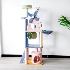 Whimsical Windmill Cat Climbing Frame