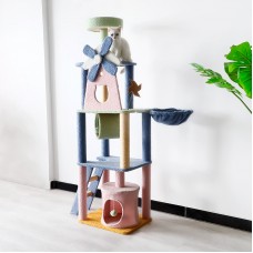 Whimsical Windmill Cat Climbing Frame